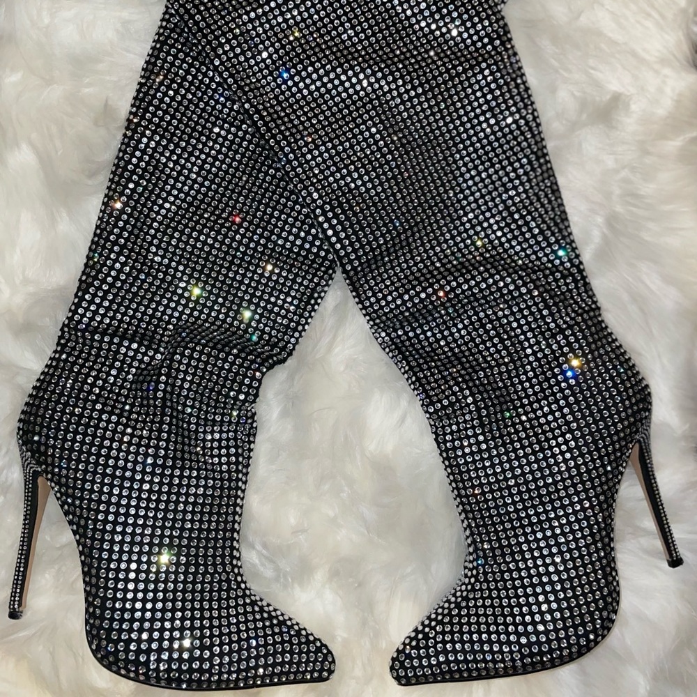 Thigh High Boots Diamond Boots!! 🔥